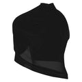 VGH Solid Sexy Asymmetrical Mesh Blouses For Women Turtleneck Sleeveless Backless Minimalist Slimming Blouse Female Fashion New