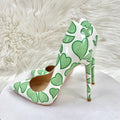 New Love Patent Leather High Heels Women's Stiletto 10CM Fashion Shallow Mouth Single Shoes Banquet Shoes