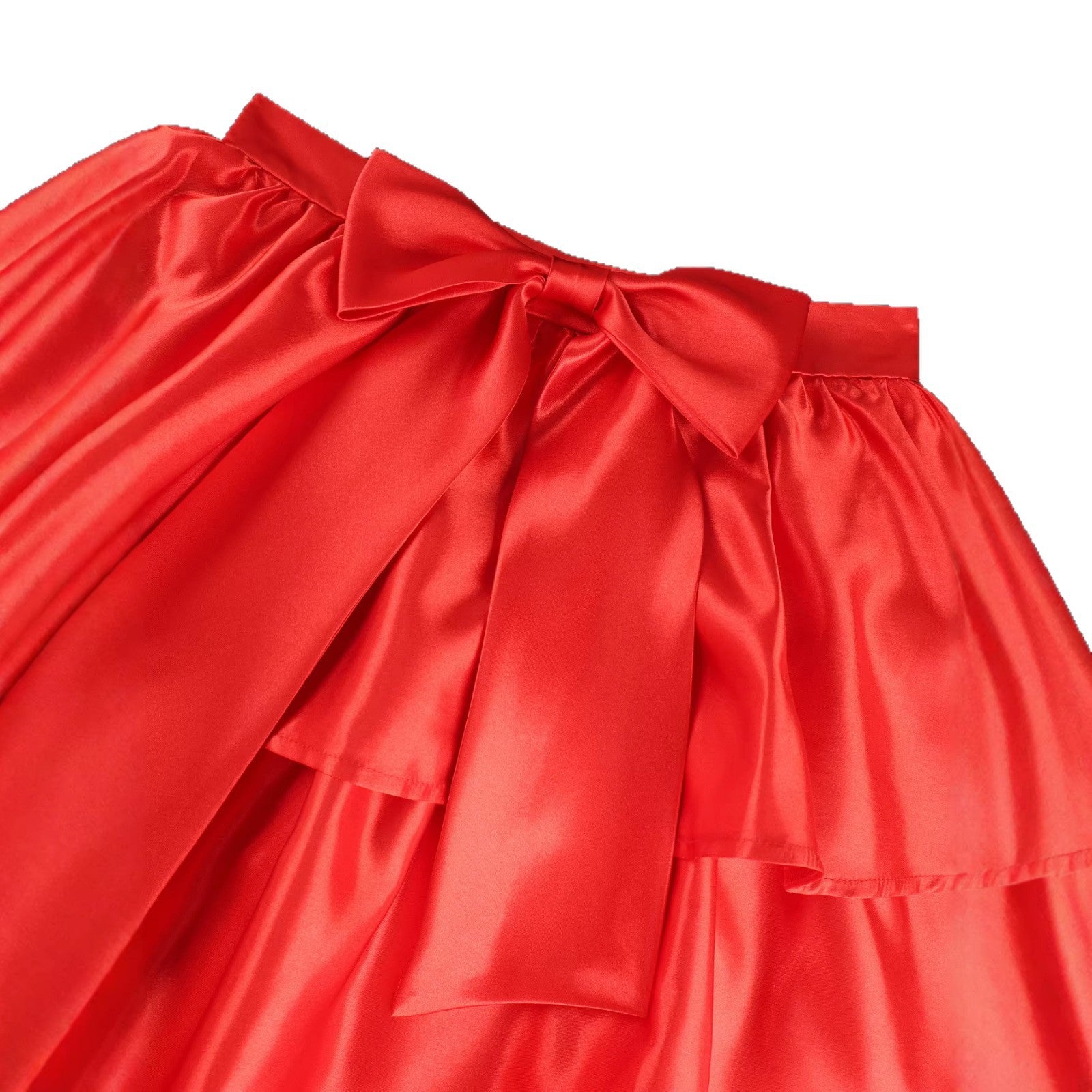 High waisted bow skirt