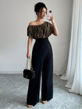 Slanted collar jumpsuit