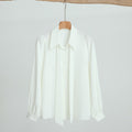 Chiffon Ribbon Blouse for Women Elegant Office Wear, Professional Interview Suit, Fashionable and Unique Top