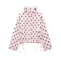 HH Women Elegant Fashion Polka Dot Pink Jacket Single Breasted High