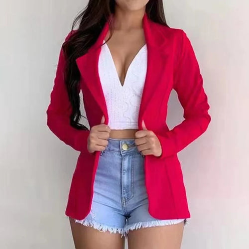 Women's Blazer 2024 Formal Blazer Women's Office Work Set Pocket