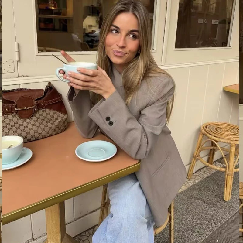 Women's Autumn Blazers Blouse 2026 New Fashion Young Women's Elegant