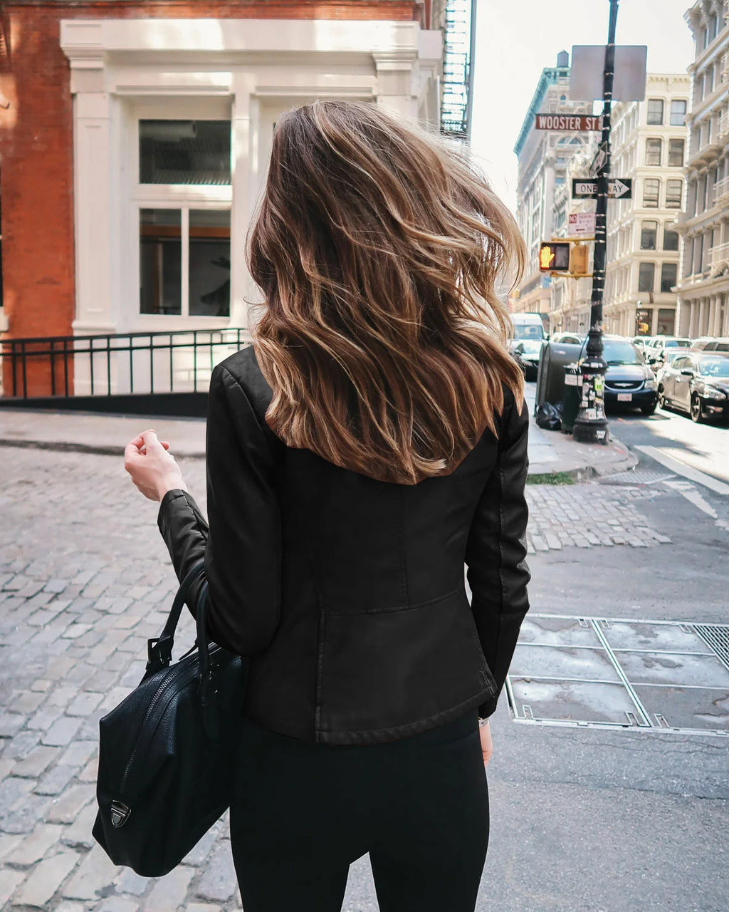 Vintage Women PU Leather Bomber Jacket Fashion Casual Autumn Winter